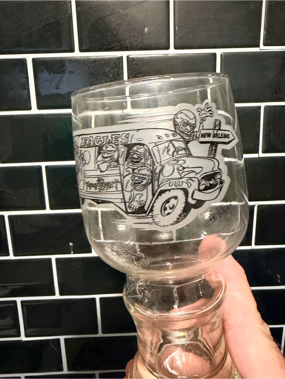 Rare Vintage 80's Philadelphia Eagles Super Bowl XV Glass